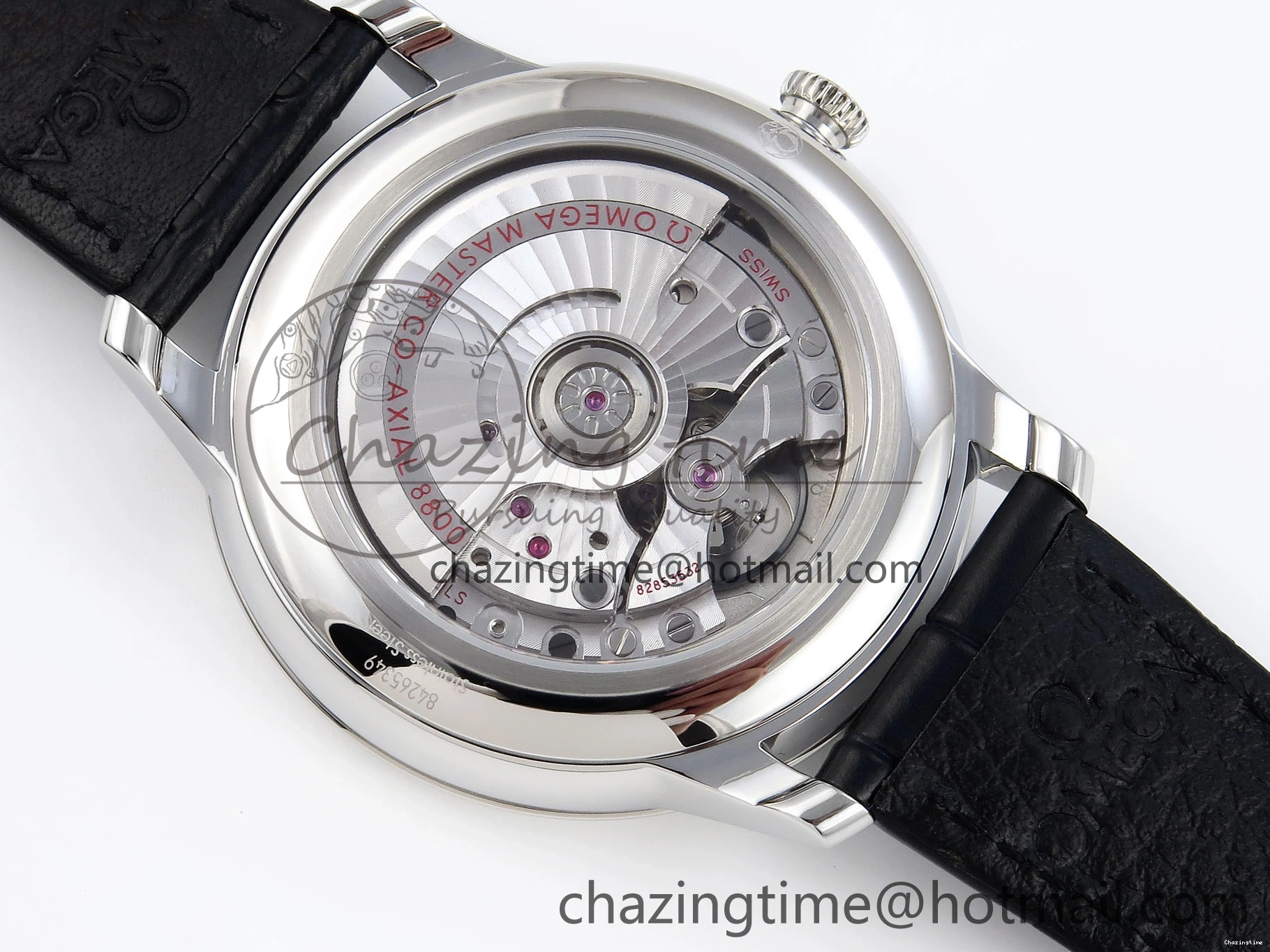 1218 TopPick De Ville Date SS MKF 1:1 Best Edition Black Dial Roman Marker on Black Leather Strap A 7743